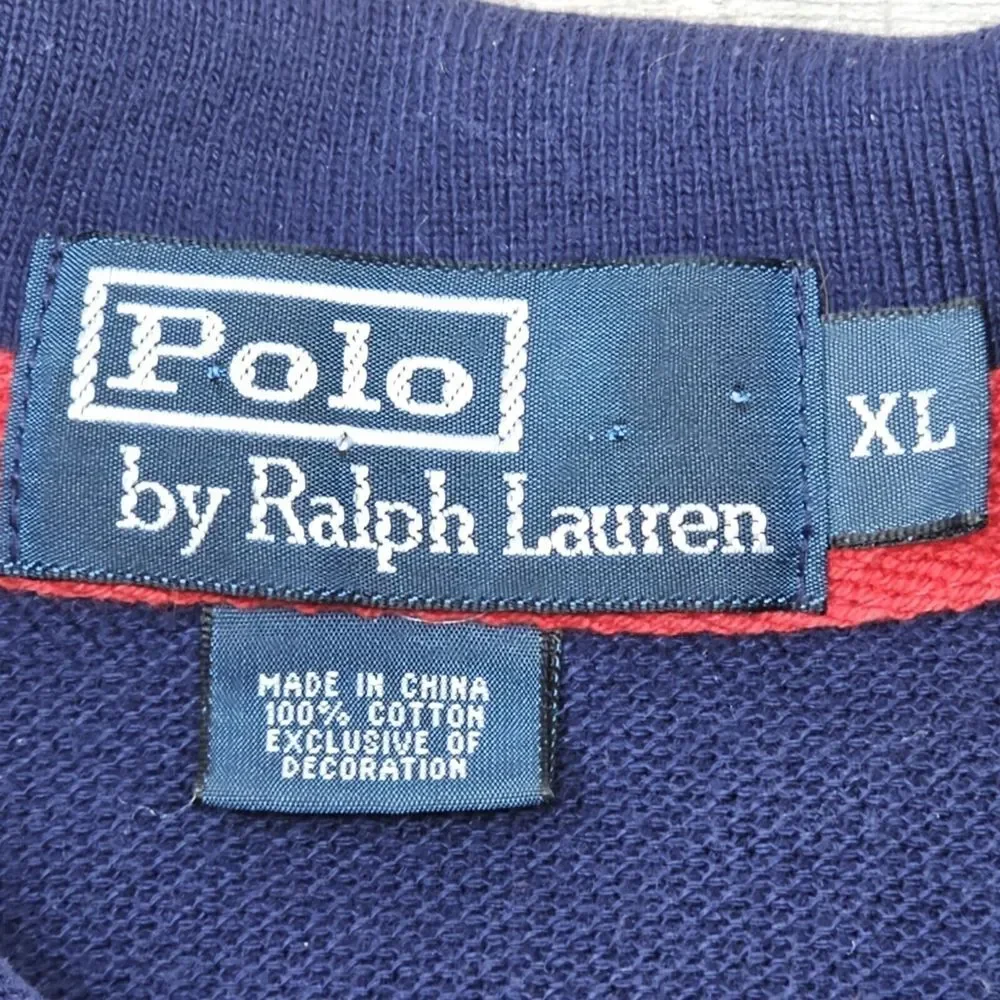 VTG Polo By Ralph Lauren Men's Striped Colorblock Vented Polo Shirt Size‎ XL Y2K